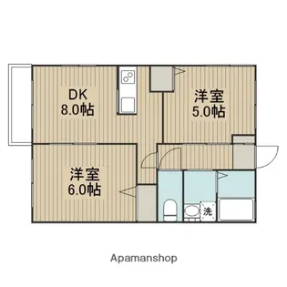 神奈川県相模原市南区当麻【アパート】の間取り