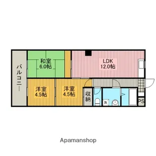 神奈川県相模原市緑区下九沢【マンション】の間取り