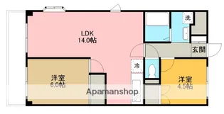 ヴィラベルツリー【101号室】の間取り