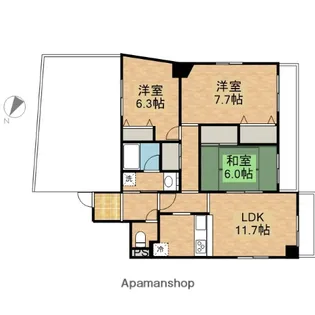 神奈川県相模原市緑区橋本6丁目【マンション】の間取り