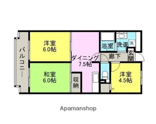 神奈川県相模原市中央区南橋本2丁目【マンション】の間取り