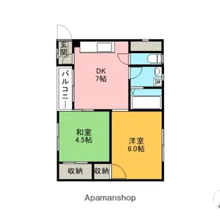 マンションポムドール【2階】の間取り