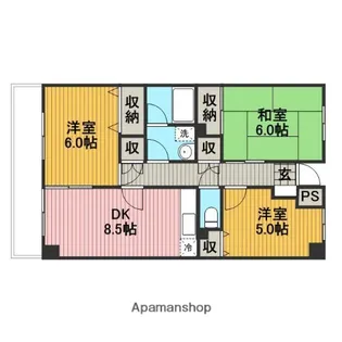 神奈川県相模原市南区旭町【マンション】の間取り