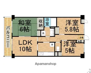 エクレール第3相模原(分譲)【5階】の間取り