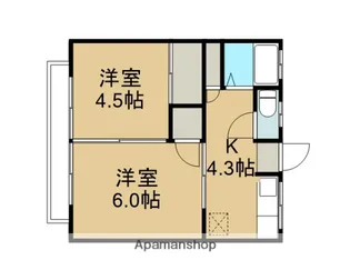 難波ハイツ【1階】の間取り