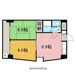 ホワイトヴィラ相模原Ⅱ【2階】の間取り