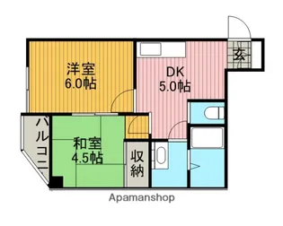 コスモタウン千代田【5階】の間取り