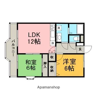 セゾンフォンティーヌ【3階】の間取り