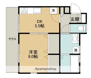 アムザック上溝【103号室】の間取り