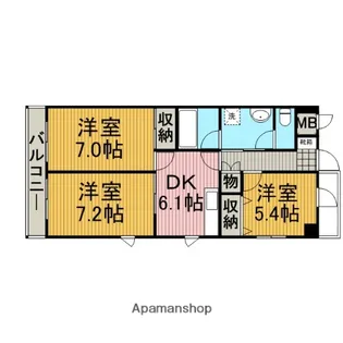 コモド相模原【2階】の間取り