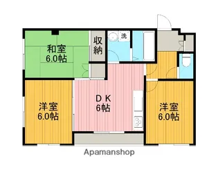 神奈川県相模原市中央区相生2丁目【マンション】の間取り