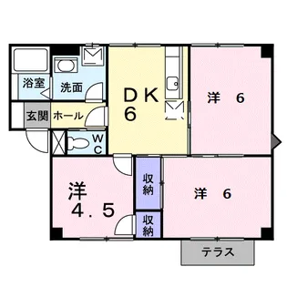 フォンテーヌシャトレⅠ【1階】の間取り
