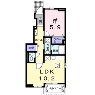 サニーレジデンス【1階】の間取り