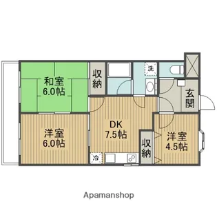 神奈川県相模原市中央区東淵野辺2丁目【マンション】の間取り