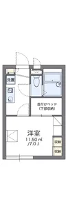 レオパレスコート アベⅡ【1階】の間取り