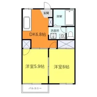 レジデンス・ハラⅡ【203号室】の間取り