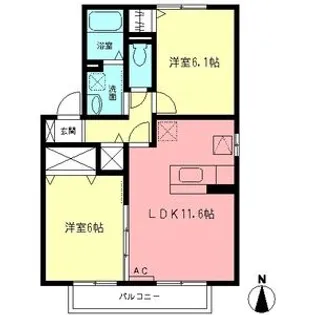 相原ヒルズ つつじ【112号室】の間取り