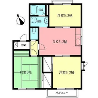 ファミールA【1階】の間取り