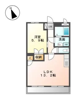 シャトー・ル・レーヴ壱番館【1階】の間取り