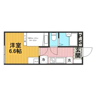 レオパレス矢部第1【3階】の間取り