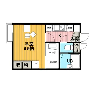 レオパレスフローラAI【2階】の間取り