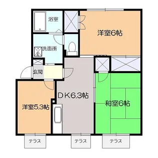 メイプルハイツ【2階】の間取り