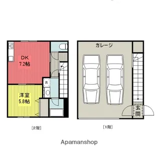 東京都町田市小山町【テラスハウス】の間取り
