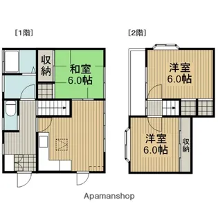 神奈川県相模原市中央区陽光台5丁目【テラスハウス】の間取り