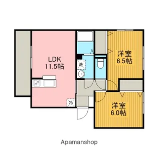 神奈川県相模原市中央区千代田3丁目【アパート】の間取り