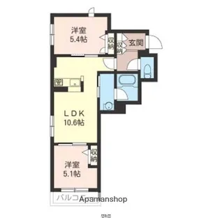 アリスティオM【2階】の間取り