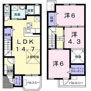 キーウィハウス【1階】の間取り