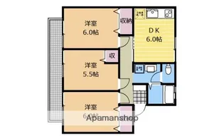 ハイツマルフルB【205号室】の間取り