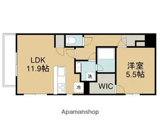 ウィステリア橋本【1階】の間取り