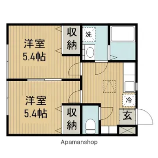 神奈川県相模原市南区磯部【アパート】の間取り