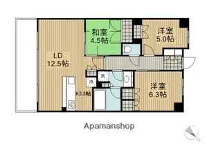 THEパームス相模原パークブライティア【1517号室】の間取り