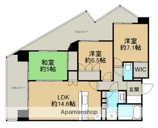 サーパス南橋本【6階】の間取り