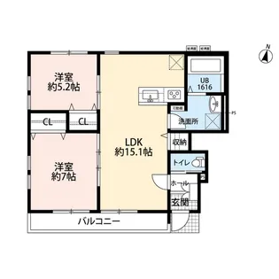 インフィニティ四ツ谷【1階】の間取り
