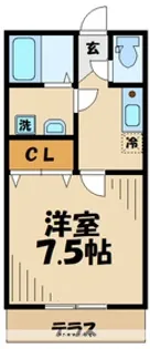東京都八王子市南大沢1丁目【アパート】の間取り