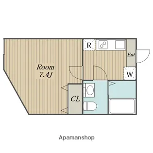 神奈川県相模原市中央区淵野辺5丁目【アパート】の間取り