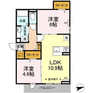 プラム清新一丁目【2階】の間取り