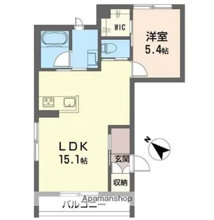 アトリエール小山【2階】の間取り