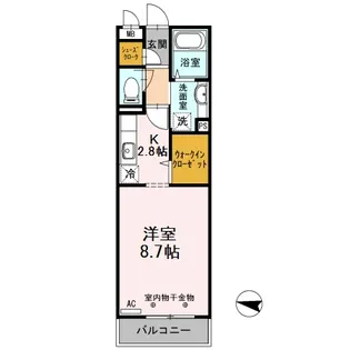 ベルチェドマーニ【2階】の間取り