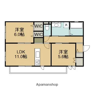 神奈川県相模原市緑区東橋本4丁目【マンション】の間取り