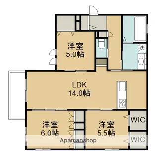 神奈川県相模原市緑区東橋本4丁目【マンション】の間取り