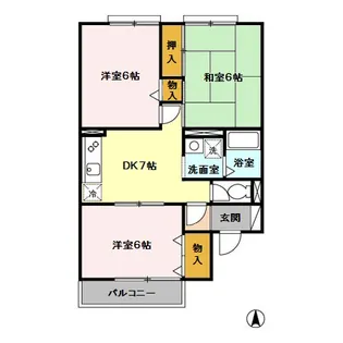 グリーングラス【2階】の間取り