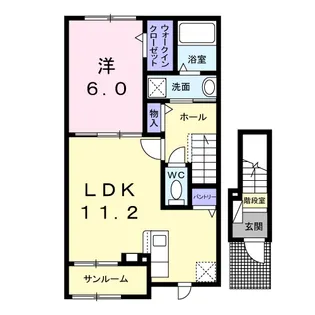 サミュール【2階】の間取り