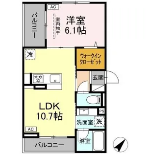 コルトレイク【1階】の間取り