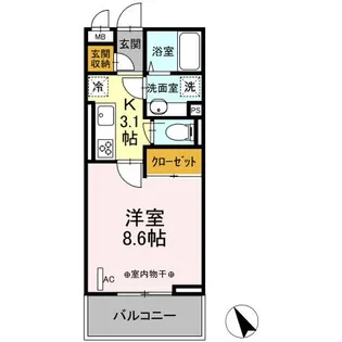 GRAND STATION 宮上I【2階】の間取り