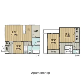 神奈川県相模原市中央区相生4丁目【一戸建】の間取り