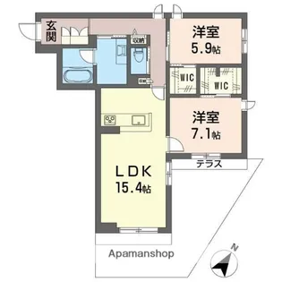 神奈川県相模原市中央区南橋本2丁目【マンション】の間取り